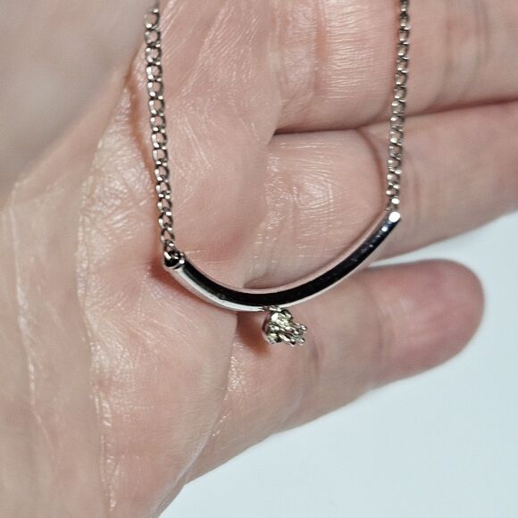 *Sale* Vintage Signed Amway Artistry Sterling Silver Tiny Diamond Pendant 14” - Picture 3 of 15